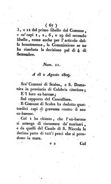 Bullettino delle sentenze emanate dalla Suprema commissione per le liti fra i già baroni ed i comuni