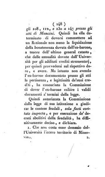 Bullettino delle sentenze emanate dalla Suprema commissione per le liti fra i già baroni ed i comuni