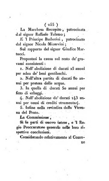 Bullettino delle sentenze emanate dalla Suprema commissione per le liti fra i già baroni ed i comuni