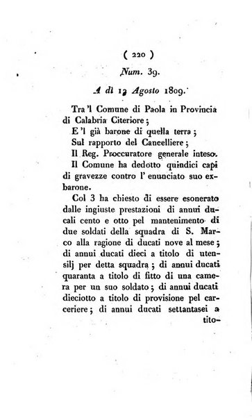 Bullettino delle sentenze emanate dalla Suprema commissione per le liti fra i già baroni ed i comuni