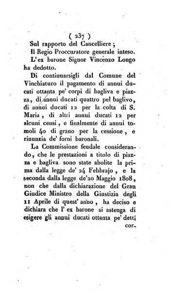 Bullettino delle sentenze emanate dalla Suprema commissione per le liti fra i già baroni ed i comuni