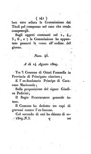 Bullettino delle sentenze emanate dalla Suprema commissione per le liti fra i già baroni ed i comuni