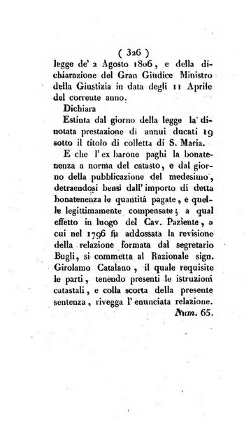 Bullettino delle sentenze emanate dalla Suprema commissione per le liti fra i già baroni ed i comuni