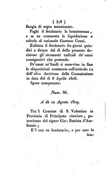 Bullettino delle sentenze emanate dalla Suprema commissione per le liti fra i già baroni ed i comuni