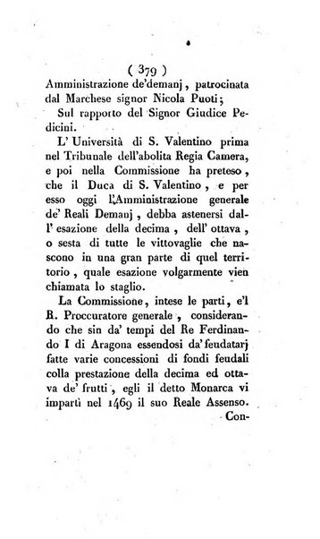 Bullettino delle sentenze emanate dalla Suprema commissione per le liti fra i già baroni ed i comuni