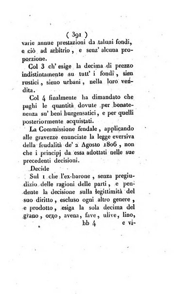 Bullettino delle sentenze emanate dalla Suprema commissione per le liti fra i già baroni ed i comuni