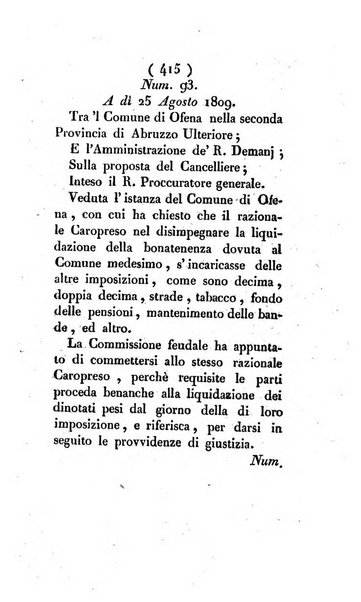 Bullettino delle sentenze emanate dalla Suprema commissione per le liti fra i già baroni ed i comuni