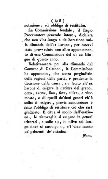 Bullettino delle sentenze emanate dalla Suprema commissione per le liti fra i già baroni ed i comuni