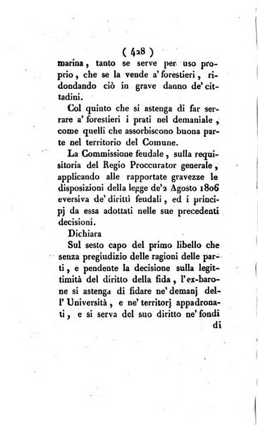 Bullettino delle sentenze emanate dalla Suprema commissione per le liti fra i già baroni ed i comuni