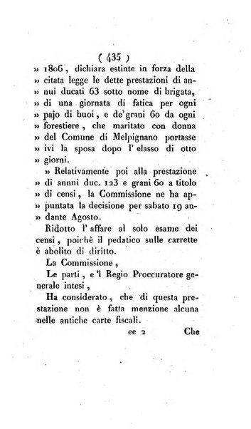 Bullettino delle sentenze emanate dalla Suprema commissione per le liti fra i già baroni ed i comuni