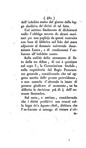 Bullettino delle sentenze emanate dalla Suprema commissione per le liti fra i già baroni ed i comuni