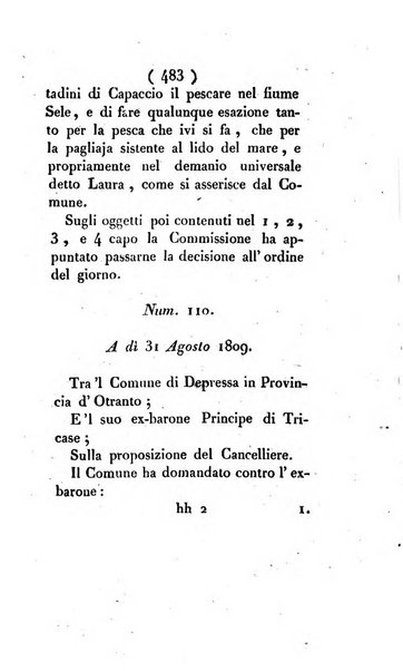 Bullettino delle sentenze emanate dalla Suprema commissione per le liti fra i già baroni ed i comuni