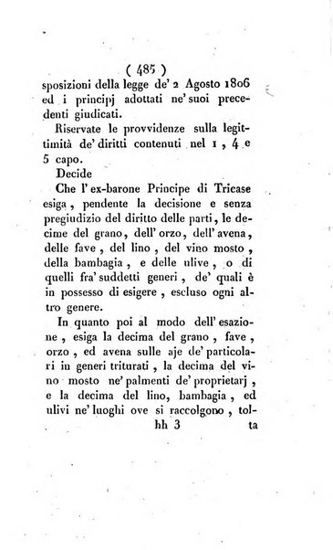 Bullettino delle sentenze emanate dalla Suprema commissione per le liti fra i già baroni ed i comuni