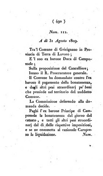 Bullettino delle sentenze emanate dalla Suprema commissione per le liti fra i già baroni ed i comuni