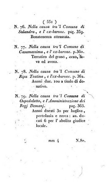 Bullettino delle sentenze emanate dalla Suprema commissione per le liti fra i già baroni ed i comuni