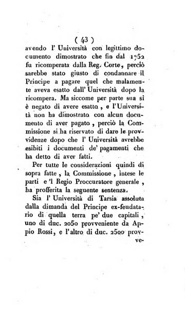 Bullettino delle sentenze emanate dalla Suprema commissione per le liti fra i già baroni ed i comuni