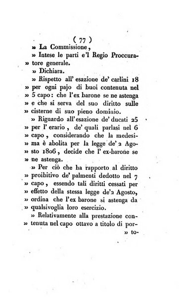 Bullettino delle sentenze emanate dalla Suprema commissione per le liti fra i già baroni ed i comuni