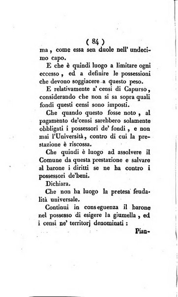 Bullettino delle sentenze emanate dalla Suprema commissione per le liti fra i già baroni ed i comuni