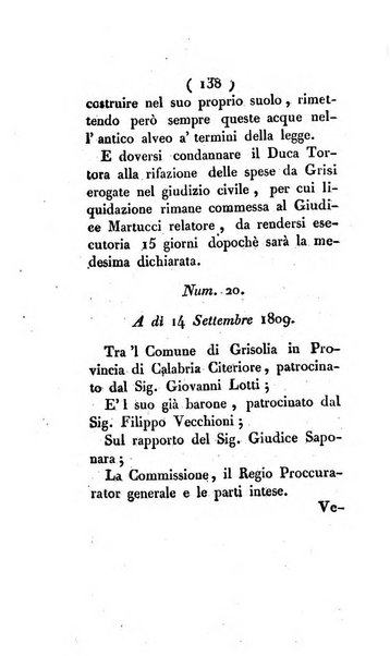 Bullettino delle sentenze emanate dalla Suprema commissione per le liti fra i già baroni ed i comuni