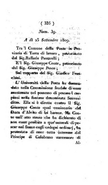 Bullettino delle sentenze emanate dalla Suprema commissione per le liti fra i già baroni ed i comuni