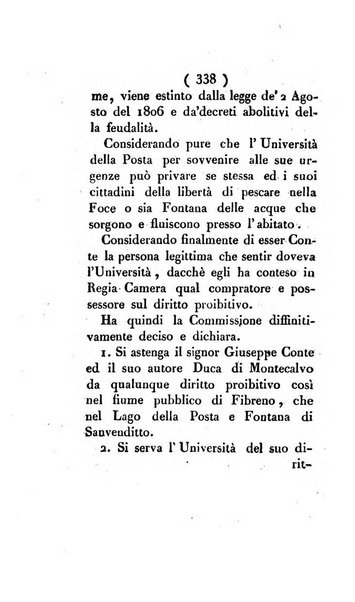 Bullettino delle sentenze emanate dalla Suprema commissione per le liti fra i già baroni ed i comuni