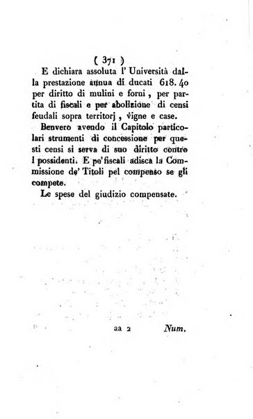 Bullettino delle sentenze emanate dalla Suprema commissione per le liti fra i già baroni ed i comuni