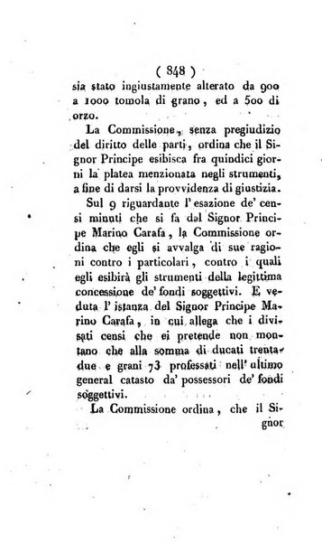 Bullettino delle sentenze emanate dalla Suprema commissione per le liti fra i già baroni ed i comuni