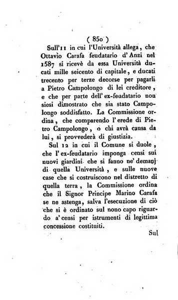 Bullettino delle sentenze emanate dalla Suprema commissione per le liti fra i già baroni ed i comuni