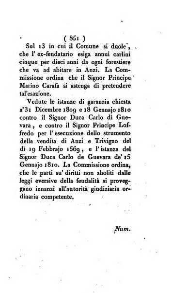 Bullettino delle sentenze emanate dalla Suprema commissione per le liti fra i già baroni ed i comuni