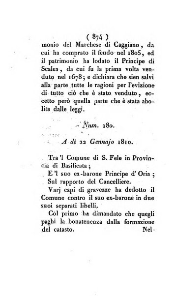 Bullettino delle sentenze emanate dalla Suprema commissione per le liti fra i già baroni ed i comuni