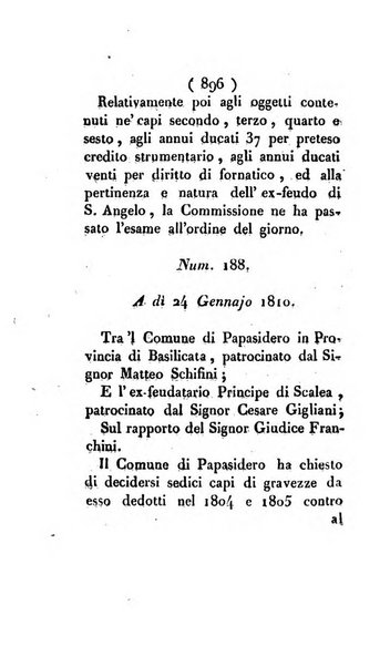 Bullettino delle sentenze emanate dalla Suprema commissione per le liti fra i già baroni ed i comuni