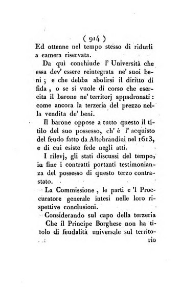 Bullettino delle sentenze emanate dalla Suprema commissione per le liti fra i già baroni ed i comuni