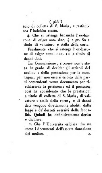 Bullettino delle sentenze emanate dalla Suprema commissione per le liti fra i già baroni ed i comuni