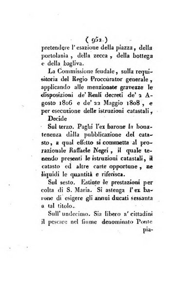 Bullettino delle sentenze emanate dalla Suprema commissione per le liti fra i già baroni ed i comuni