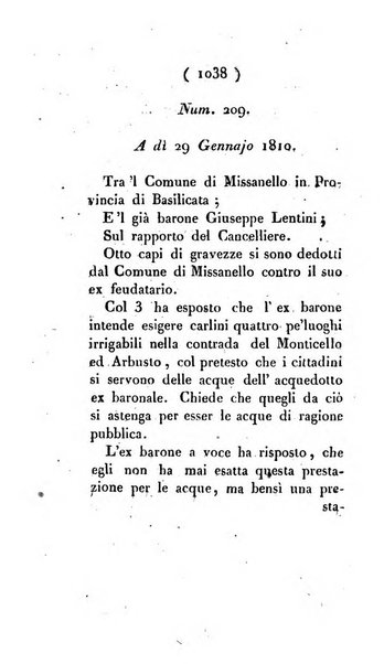 Bullettino delle sentenze emanate dalla Suprema commissione per le liti fra i già baroni ed i comuni