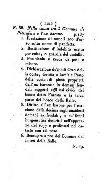 Bullettino delle sentenze emanate dalla Suprema commissione per le liti fra i già baroni ed i comuni