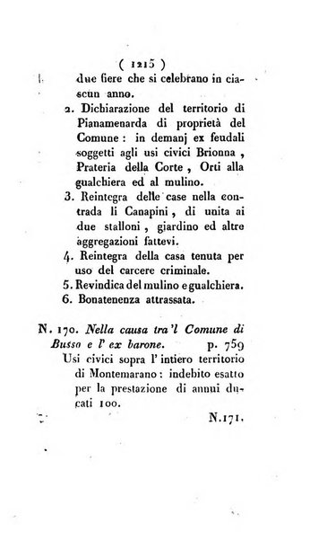 Bullettino delle sentenze emanate dalla Suprema commissione per le liti fra i già baroni ed i comuni