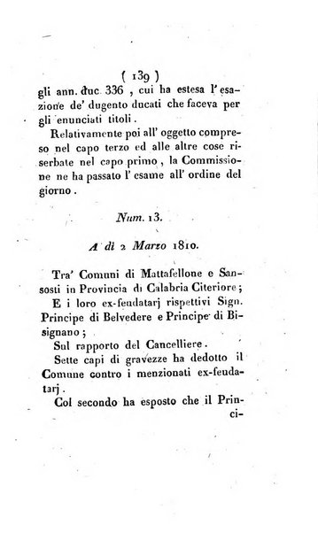 Bullettino delle sentenze emanate dalla Suprema commissione per le liti fra i già baroni ed i comuni