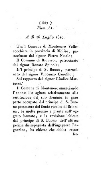 Bullettino delle sentenze emanate dalla Suprema commissione per le liti fra i già baroni ed i comuni