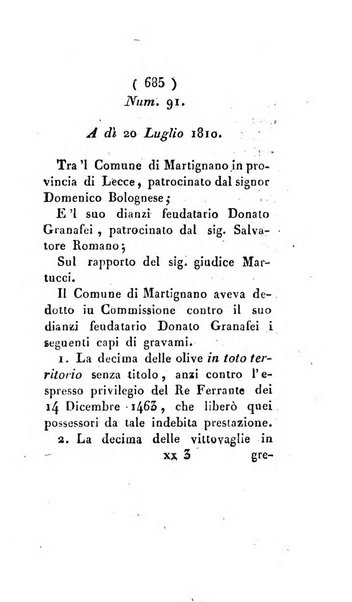 Bullettino delle sentenze emanate dalla Suprema commissione per le liti fra i già baroni ed i comuni