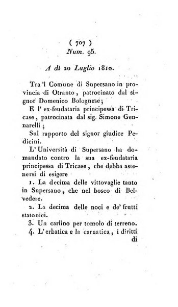 Bullettino delle sentenze emanate dalla Suprema commissione per le liti fra i già baroni ed i comuni