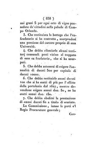 Bullettino delle sentenze emanate dalla Suprema commissione per le liti fra i già baroni ed i comuni