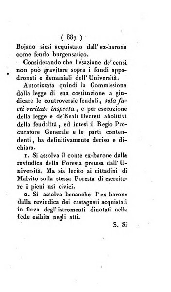 Bullettino delle sentenze emanate dalla Suprema commissione per le liti fra i già baroni ed i comuni