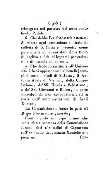 Bullettino delle sentenze emanate dalla Suprema commissione per le liti fra i già baroni ed i comuni