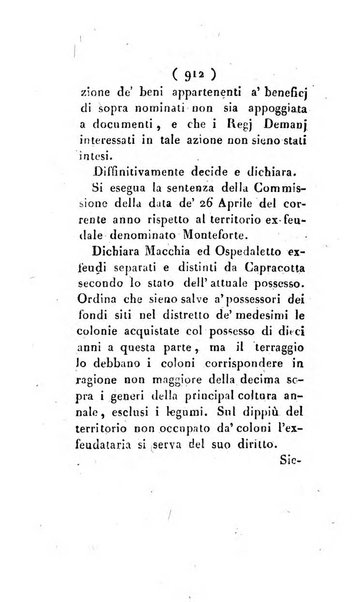 Bullettino delle sentenze emanate dalla Suprema commissione per le liti fra i già baroni ed i comuni