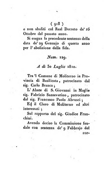 Bullettino delle sentenze emanate dalla Suprema commissione per le liti fra i già baroni ed i comuni