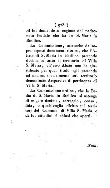 Bullettino delle sentenze emanate dalla Suprema commissione per le liti fra i già baroni ed i comuni