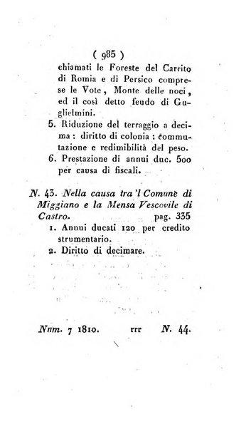 Bullettino delle sentenze emanate dalla Suprema commissione per le liti fra i già baroni ed i comuni