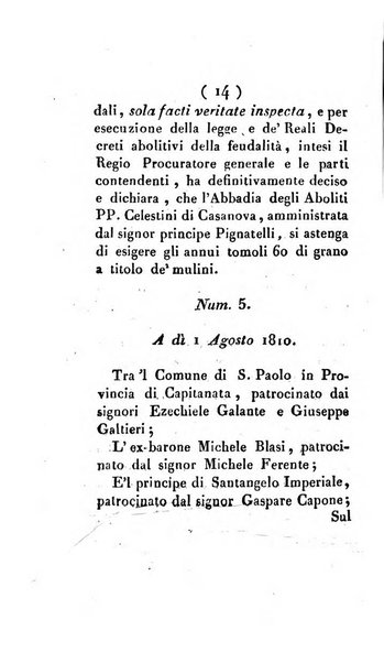 Bullettino delle sentenze emanate dalla Suprema commissione per le liti fra i già baroni ed i comuni