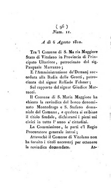 Bullettino delle sentenze emanate dalla Suprema commissione per le liti fra i già baroni ed i comuni